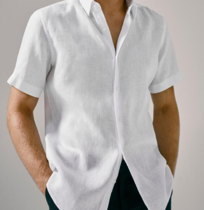 白色短袖衬衫搭配什么款式裤子好看 时尚穿搭技巧图片(图3)
